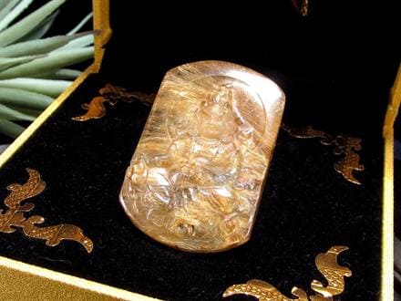 ゴールドルチルクォーツ タンブル 金針水晶 カボション ルチレイテッドクォーツ