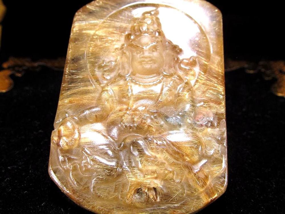 ゴールドルチルクォーツ タンブル 金針水晶 カボション ルチレイテッドクォーツ