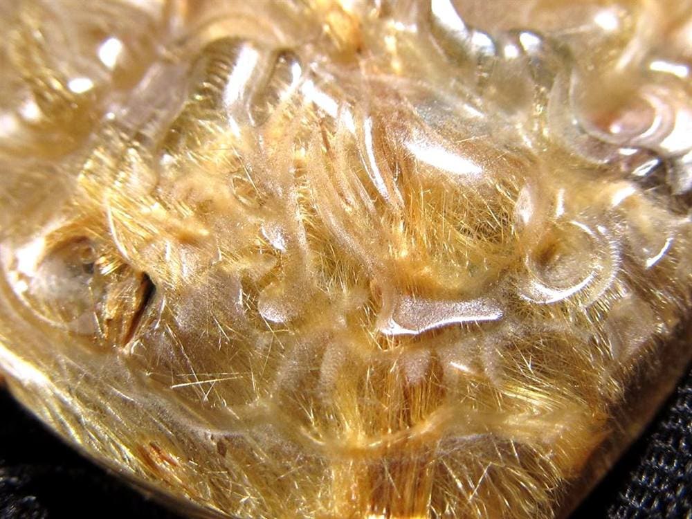 ゴールドルチルクォーツ タンブル 金針水晶 カボション ルチレイテッドクォーツ
