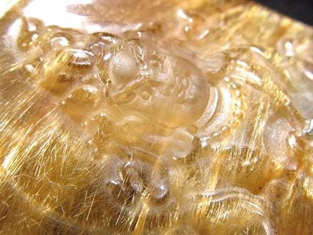 ゴールドルチルクォーツ タンブル 金針水晶 カボション ルチレイテッドクォーツ