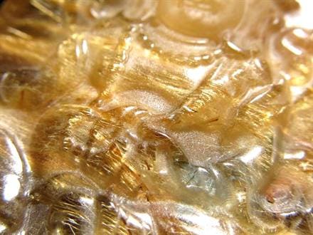 ゴールドルチルクォーツ タンブル 金針水晶 カボション ルチレイテッドクォーツ