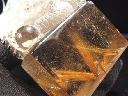 ルチル 龍彫り 龍神 置物 彫刻