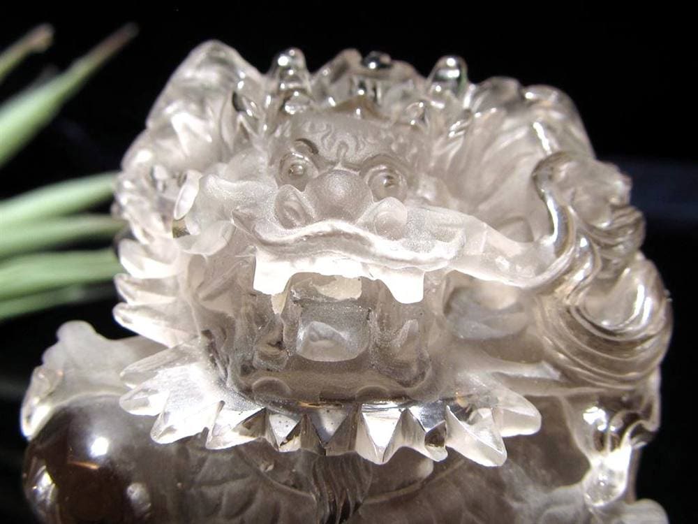 ルチル 龍彫り 龍神 置物 彫刻