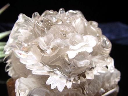 ルチル 龍彫り 龍神 置物 彫刻