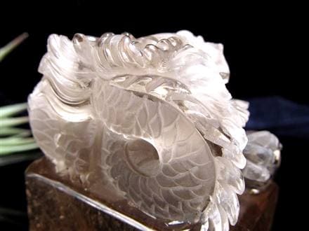 ルチル 龍彫り 龍神 置物 彫刻