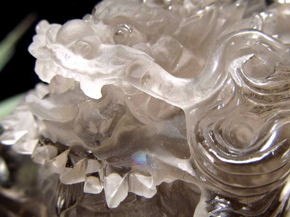 ルチル 龍彫り 龍神 置物 彫刻