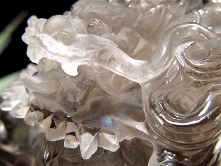 ルチル 龍彫り 龍神 置物 彫刻