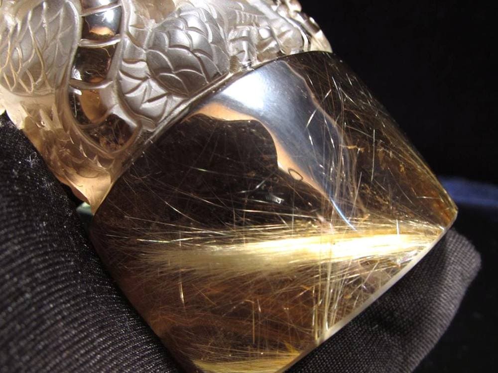 ルチル 龍彫り 龍神 置物 彫刻