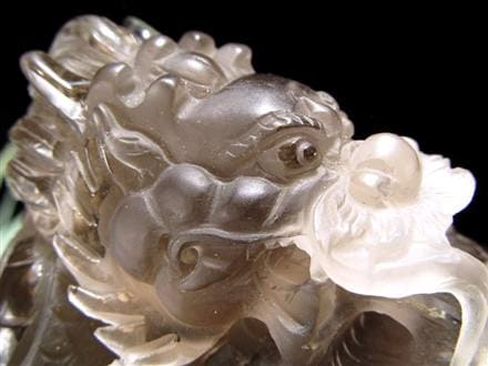 ルチル 龍彫り 龍神 置物 彫刻