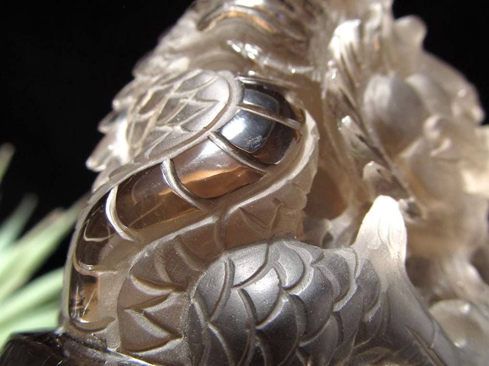 ルチル 龍彫り 龍神 置物 彫刻