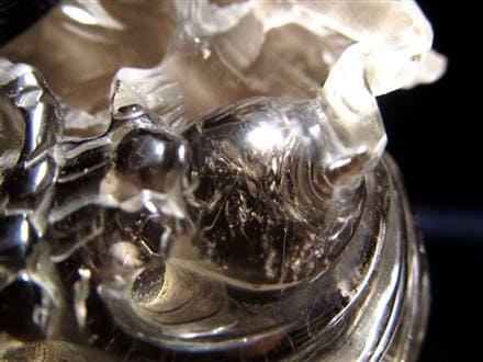 ルチル 龍彫り 龍神 置物 彫刻