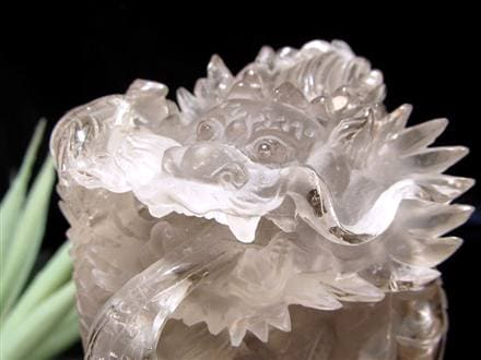 ルチル 龍彫り 龍神 置物 彫刻