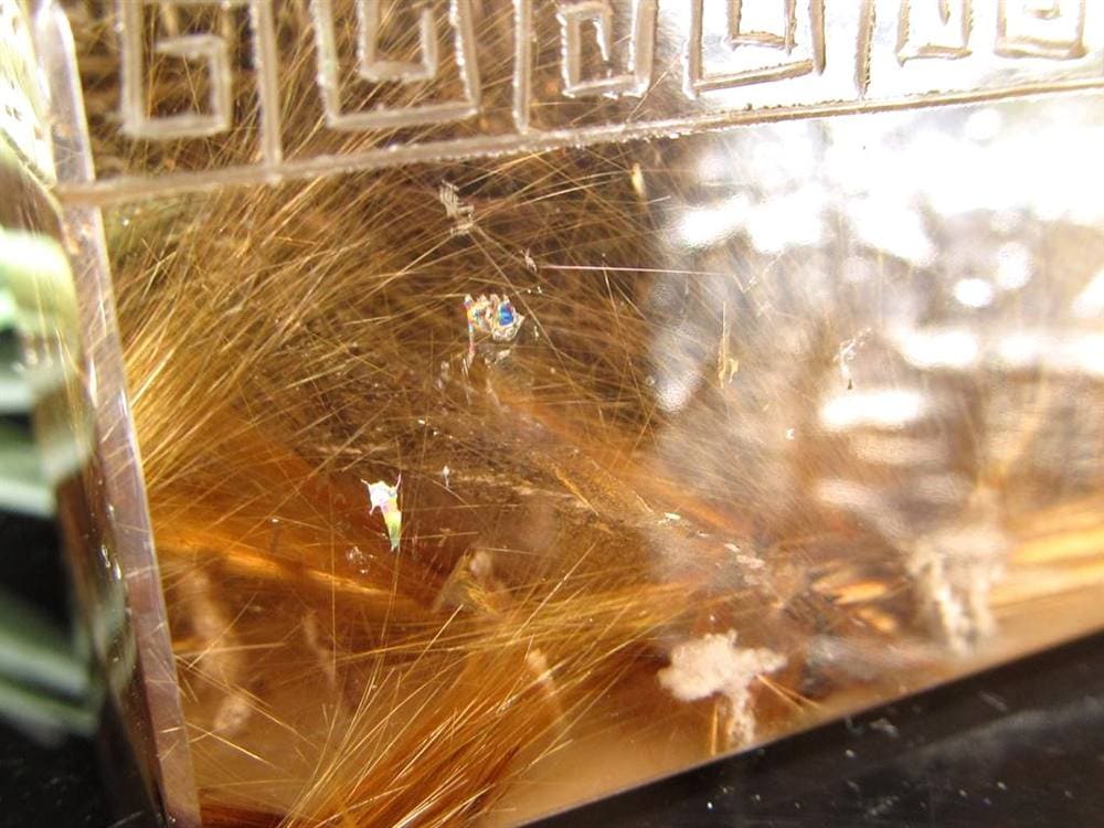 ルチル 龍彫り 龍神 置物 彫刻