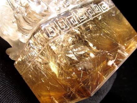 ルチル 龍彫り 龍神 置物 彫刻