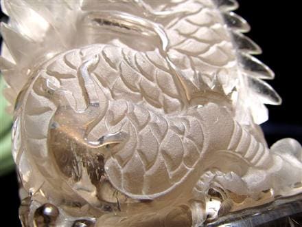 ルチル 龍彫り 龍神 置物 彫刻