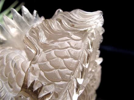 ルチル 龍彫り 龍神 置物 彫刻