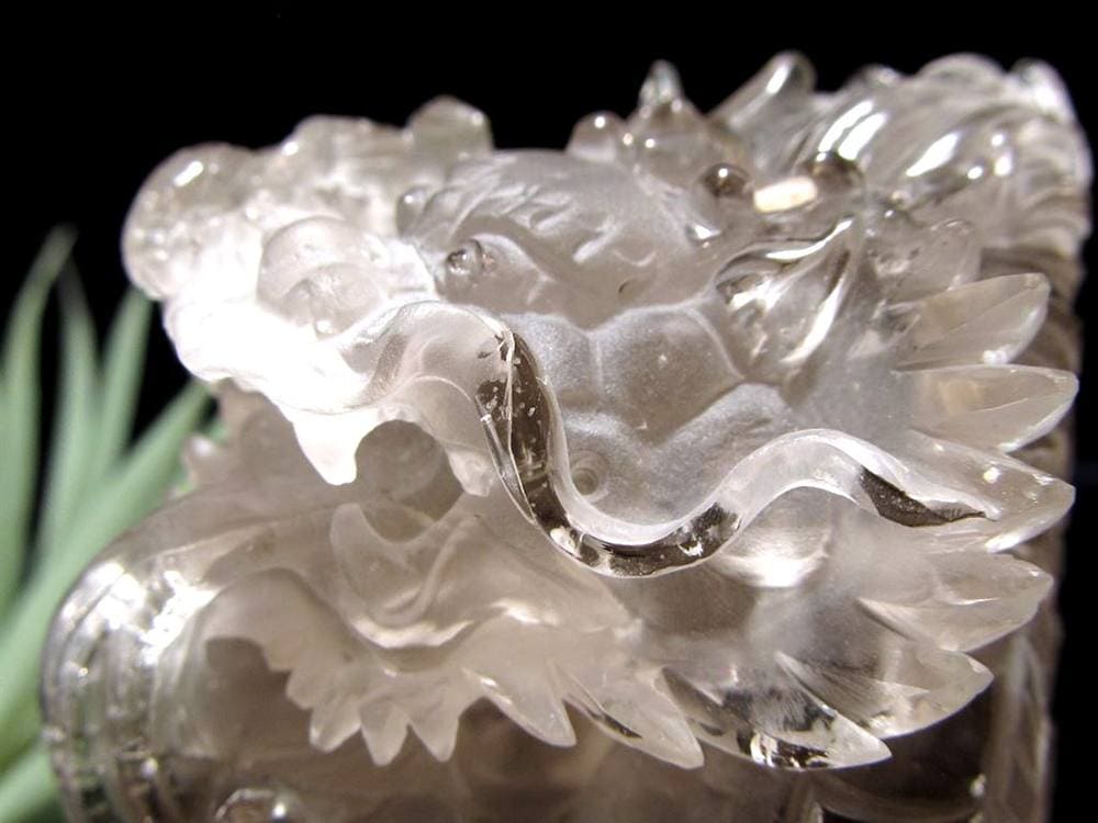 ルチル 龍彫り 龍神 置物 彫刻