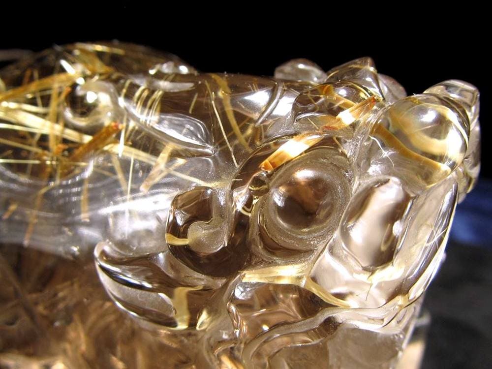 ヒキュウ 貔貅 タンブル ルチルクォーツ 御守り石