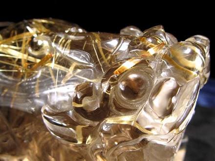 ヒキュウ 貔貅 タンブル ルチルクォーツ 御守り石