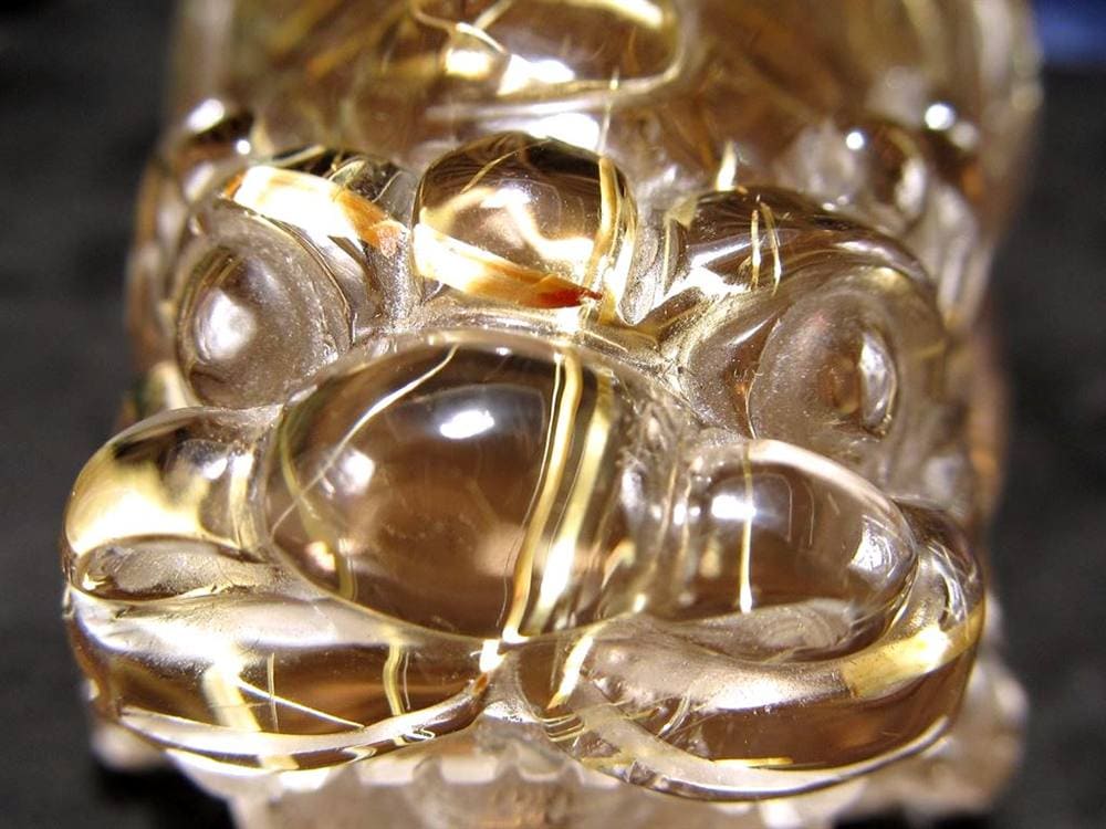 ヒキュウ 貔貅 タンブル ルチルクォーツ 御守り石