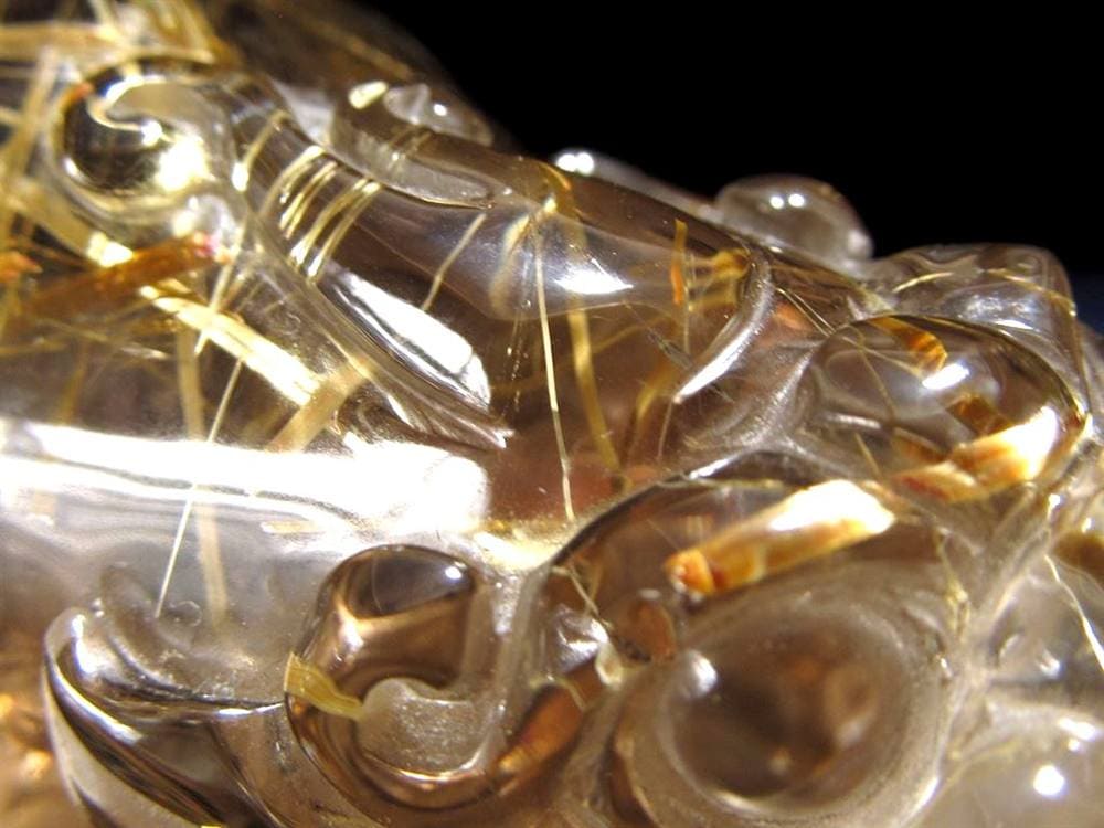 ヒキュウ 貔貅 タンブル ルチルクォーツ 御守り石