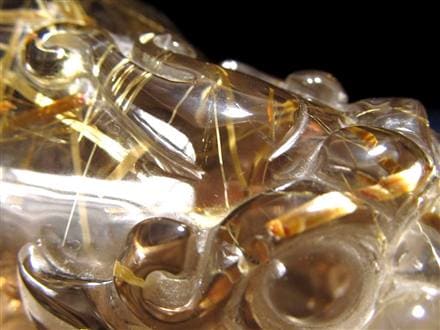 ヒキュウ 貔貅 タンブル ルチルクォーツ 御守り石