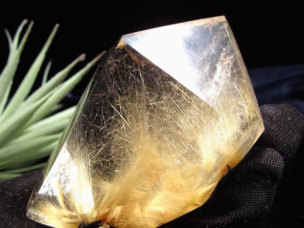 ルチル ゴールド 金針 置物 原石 金運