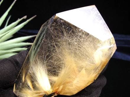 ルチル ゴールド 金針 置物 原石 金運