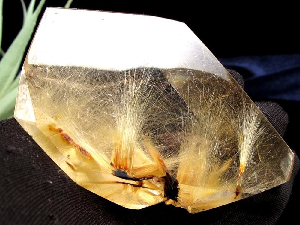 ルチル ゴールド 金針 置物 原石 金運