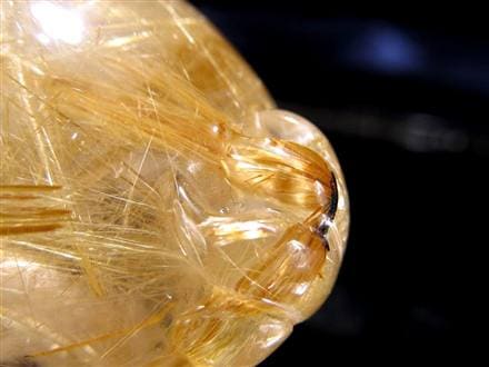 ゴールドルチルクォーツ 龍亀 ロングイ 金針 水晶 彫刻 置物 財運 瑞獣