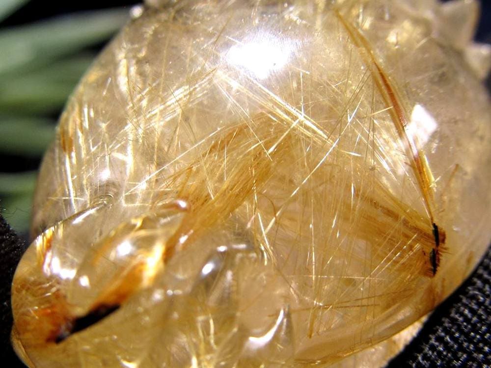 ゴールドルチルクォーツ 龍亀 ロングイ 金針 水晶 彫刻 置物 財運 瑞獣