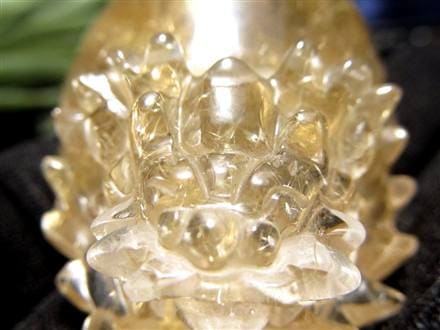 ゴールドルチルクォーツ 龍亀 ロングイ 金針 水晶 彫刻 置物 財運 瑞獣