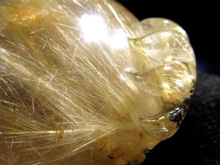 ゴールドルチルクォーツ 龍亀 ロングイ 金針 水晶 彫刻 置物 財運 瑞獣