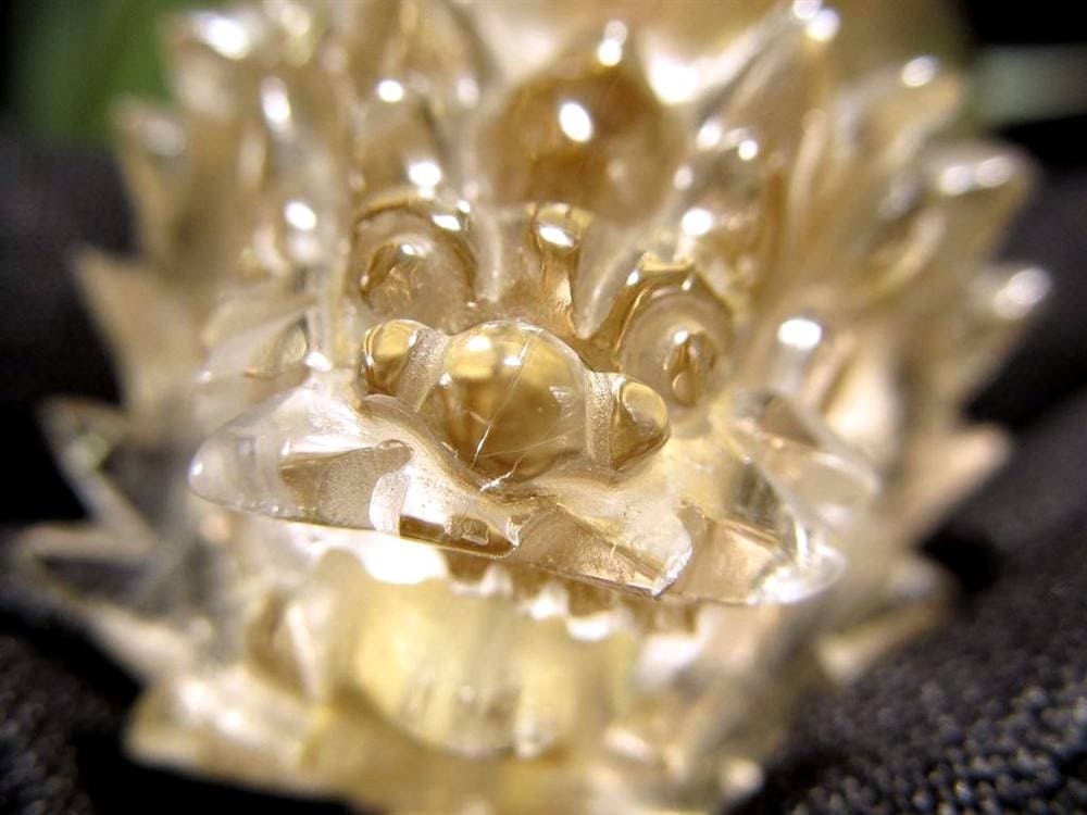 ゴールドルチルクォーツ 龍亀 ロングイ 金針 水晶 彫刻 置物 財運 瑞獣