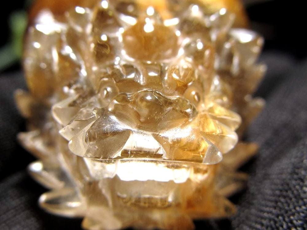 ゴールドルチルクォーツ 龍亀 ロングイ 金針 水晶 彫刻 置物 財運 瑞獣