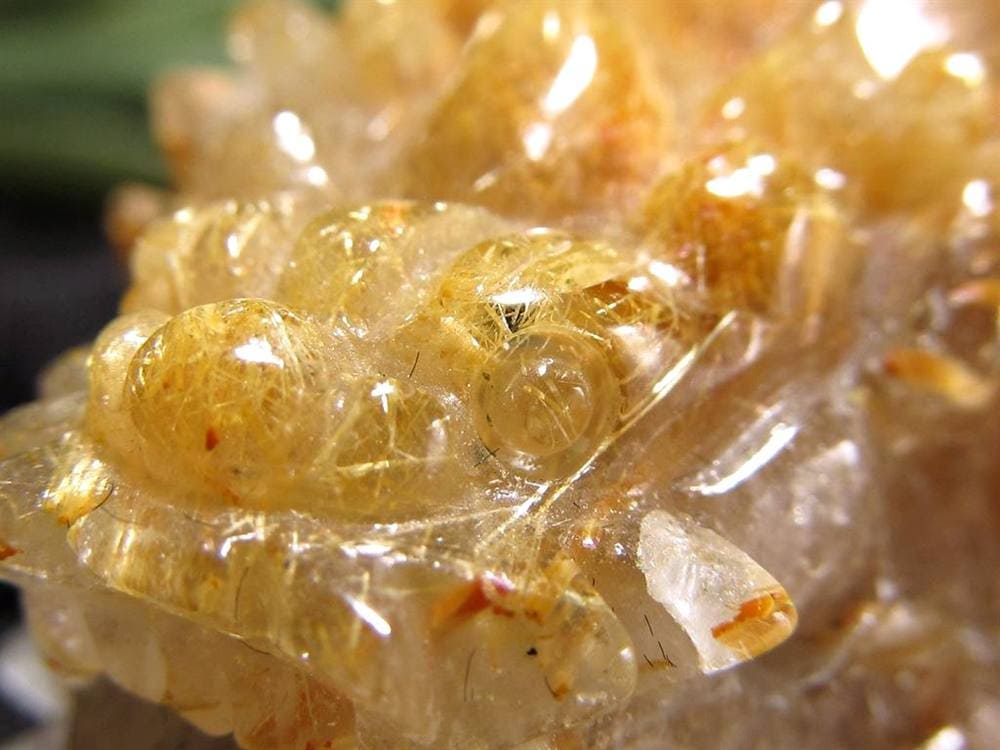ゴールドルチルクォーツ 龍亀 ロングイ 金針 水晶 彫刻 置物 財運 瑞獣