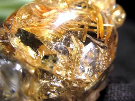 ゴールドルチルクォーツ 龍亀 ロングイ 金針 水晶 彫刻 置物 財運 瑞獣