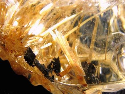 ゴールドルチルクォーツ 龍亀 ロングイ 金針 水晶 彫刻 置物 財運 瑞獣