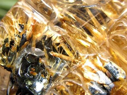 ゴールドルチルクォーツ 龍亀 ロングイ 金針 水晶 彫刻 置物 財運 瑞獣
