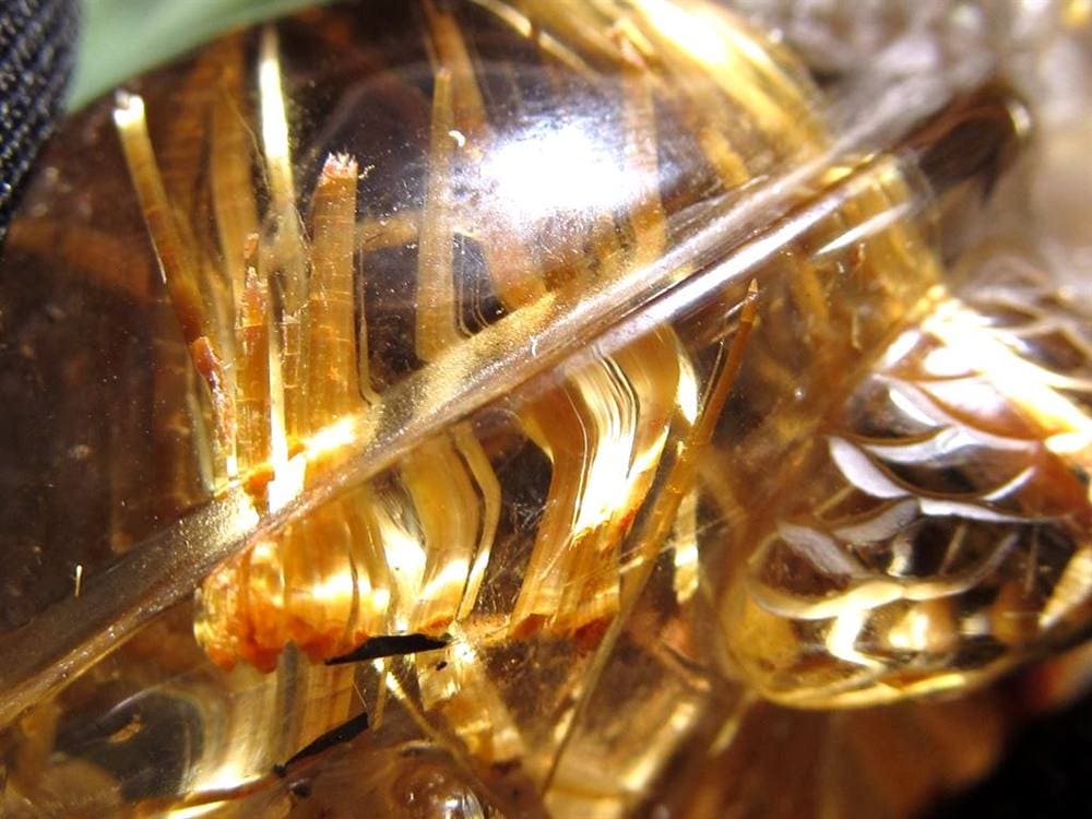 ゴールドルチルクォーツ 龍亀 ロングイ 金針 水晶 彫刻 置物 財運 瑞獣