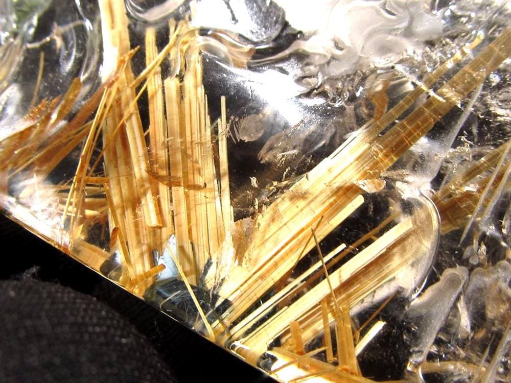 ゴールドルチルクォーツ タンブル 金針水晶 カボション ルチレイテッドクォーツ