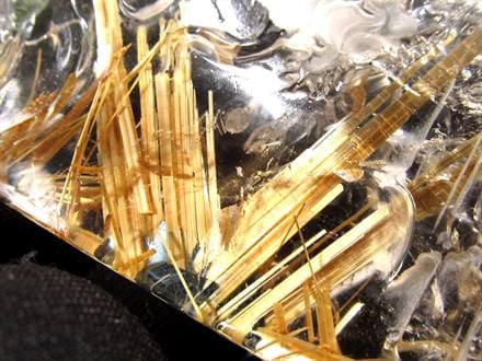 ゴールドルチルクォーツ タンブル 金針水晶 カボション ルチレイテッドクォーツ