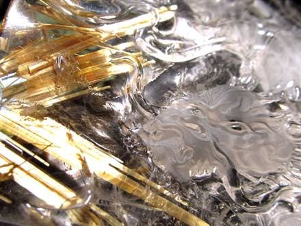 ゴールドルチルクォーツ タンブル 金針水晶 カボション ルチレイテッドクォーツ