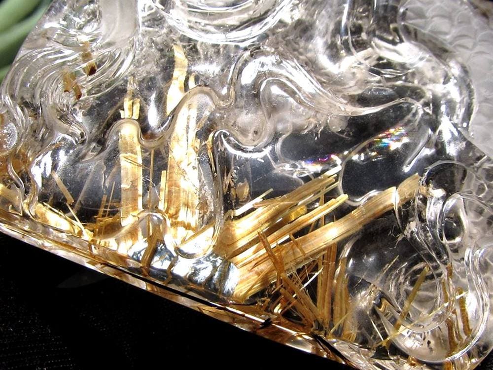 ゴールドルチルクォーツ タンブル 金針水晶 カボション ルチレイテッドクォーツ