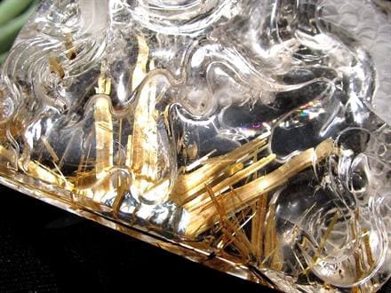 ゴールドルチルクォーツ タンブル 金針水晶 カボション ルチレイテッドクォーツ