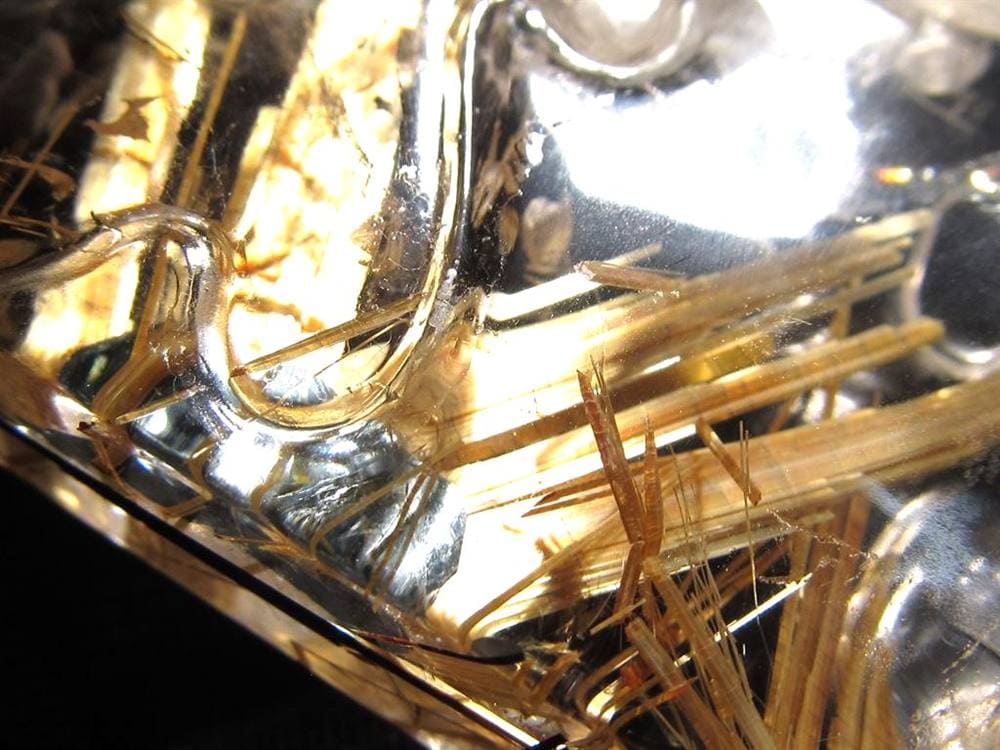 ゴールドルチルクォーツ タンブル 金針水晶 カボション ルチレイテッドクォーツ
