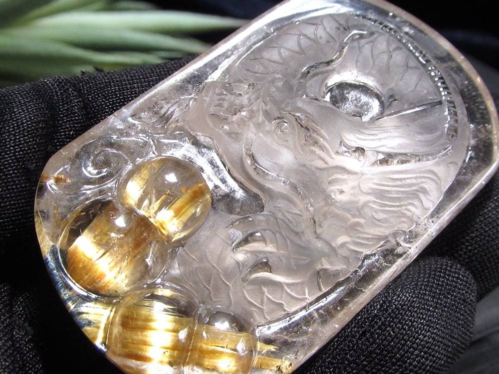 ゴールドルチルクォーツ タンブル 金針水晶 カボション ルチレイテッドクォーツ