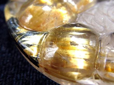 ゴールドルチルクォーツ タンブル 金針水晶 カボション ルチレイテッドクォーツ