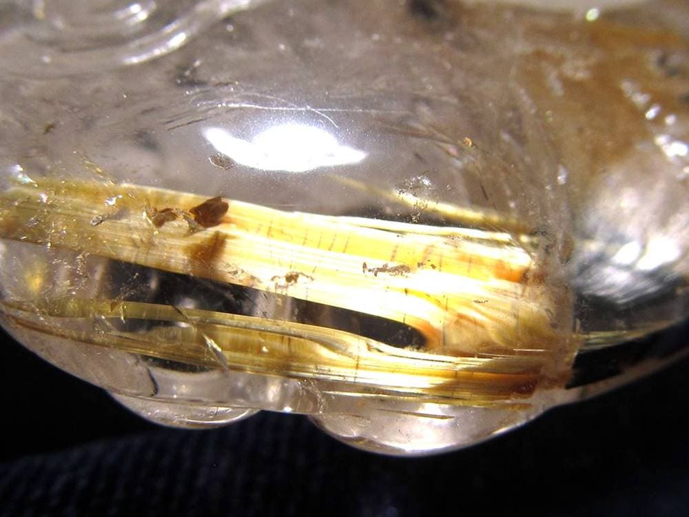 ゴールドルチルクォーツ タンブル 金針水晶 カボション ルチレイテッドクォーツ