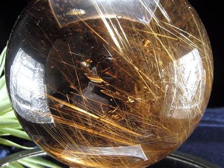 ゴールドルチルクォーツ 丸玉 スフィア 金針水晶 ルチル